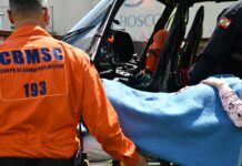 Helicópteros do Corpo de Bombeiros, PM e PRF resgatam vítimas no Vale do Itajaí, SC