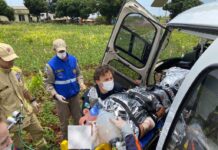 Acidente de trabalho em madeireira mobiliza bombeiros e equipe aeromédica do SAMU