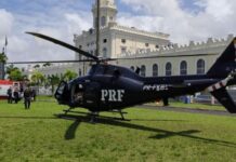 Vítima de acidente de trânsito precisou ser transferida de helicóptero de Palmares para Recife