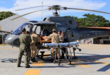 Em 2023, Marinha realizou 40 evacuações aeromédicas no Pantanal do Mato Grosso do Sul Governo do Mato Grosso do Sul e Marinha selam cooperação para operações aeromédicas. Fotos: Saul Schramm