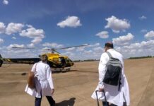 Helicóptero do DETRAN apoia o transporte do 11º coração para o Distrito Federal neste ano