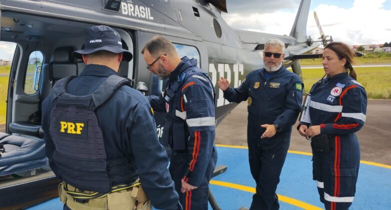 PRF e SAMU Regional de Caxias do Sul realizam transporte aerom&eacute;dico in&eacute;dito.