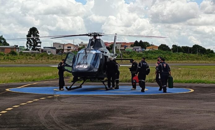 PRF e SAMU Regional de Caxias do Sul realizam transporte aerom&eacute;dico in&eacute;dito.