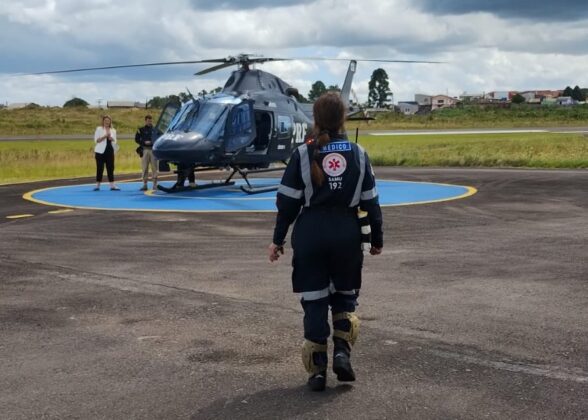 PRF e SAMU Regional de Caxias do Sul realizam transporte aerom&eacute;dico in&eacute;dito.