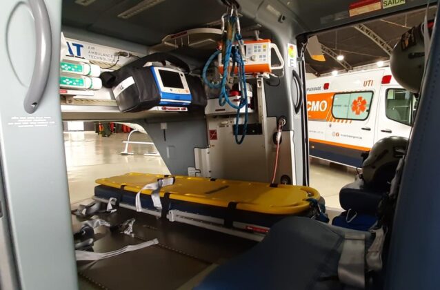 &Aacute;guia 33 transporta paciente vinda da Argentina para o Hospital das Cl&iacute;nicas, em S&atilde;o Paulo