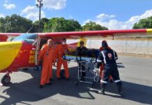 Corpo de Bombeiros e SAMU realizam o primeiro transporte aeromédico de longa distância
