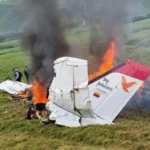 Dois pilotos, uma médica e um enfermeiro morrem em acidente aéreo em Antioquia, Colômbia. Foto: Polícia de Antioquia.