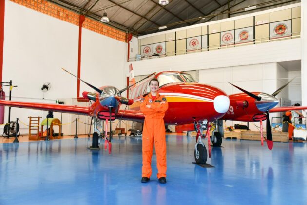 Corpo de Bombeiros de Santa Catarina tem primeira mulher piloto de avião. Foto: soldado Eduardo de Souza.