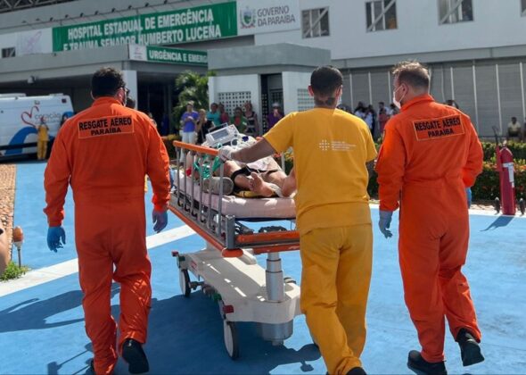 Servi&ccedil;o aerom&eacute;dico da Para&iacute;ba transfere v&iacute;tima de atropelamento de Guarabira para tratamento em Jo&atilde;o Pessoa, PB