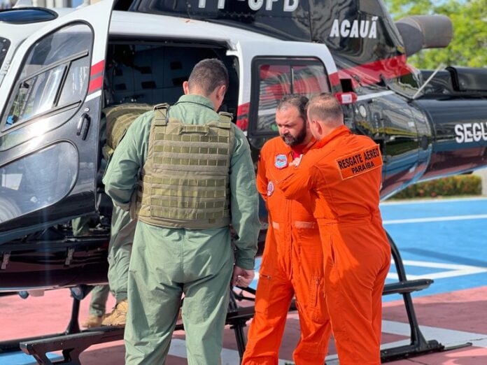 Serviço aeromédico da Paraíba transfere vítima de atropelamento de Guarabira para tratamento em João Pessoa, PB