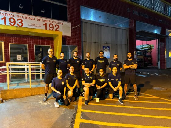 M&eacute;dicos e enfermeiros do SAMU Aerom&eacute;dico de Maring&aacute; realizam teste de aptid&atilde;o f&iacute;sica