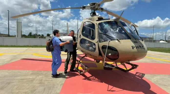 Grupamento Aéreo da Polícia Militar da Bahia transporta órgãos para transplante
