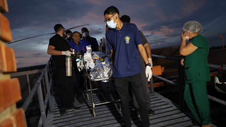 Resgate foi conduzido pelo Serviço de Atendimento Móvel de Urgência e Emergência (Samu) e Centro Integrado de Operações Aéreas (Ciopaer). Foto: Odair Leal/Sesacre