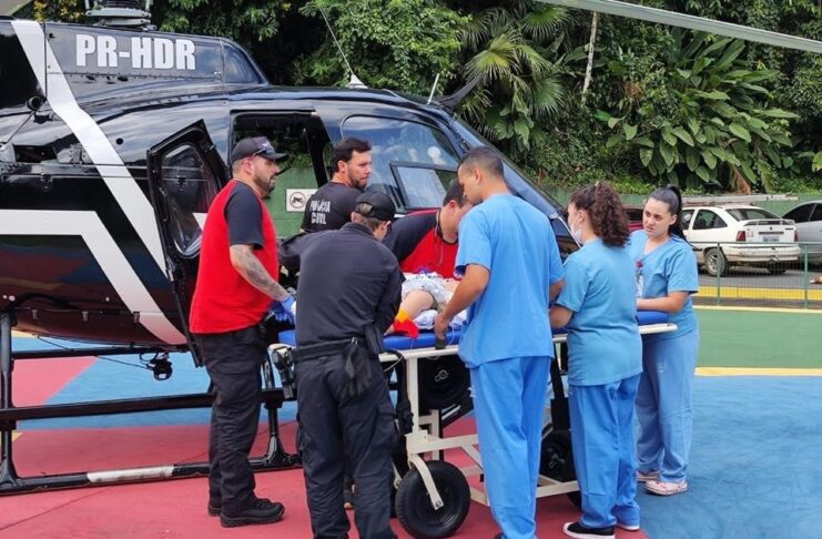 SAER e SARASUL realizaram 11 horas ininterruptas de atendimentos aeromédicos no Sul de Santa Catarina