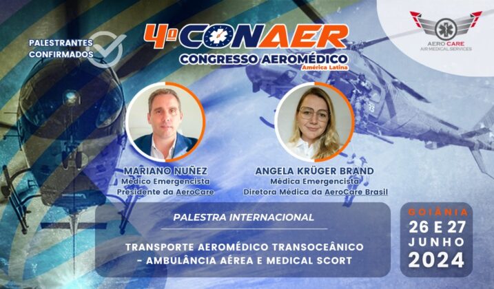 Transporte Aerom&eacute;dico Transoce&acirc;nico ser&aacute; tema de palestra internacional no 4&ordm; CONAER
