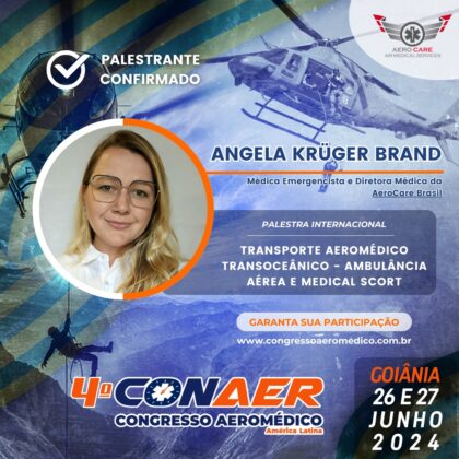Transporte Aeromédico Transoceânico será tema de palestra internacional no 4º CONAER