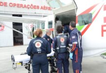 Novos aviões a serviço da Secretaria da Saúde de Santa Catarina realizam os primeiros transportes aeromédicos Novos aviões da Secretaria da Saúde de Santa Catarina realizaram os primeiros transportes aeromédicos
