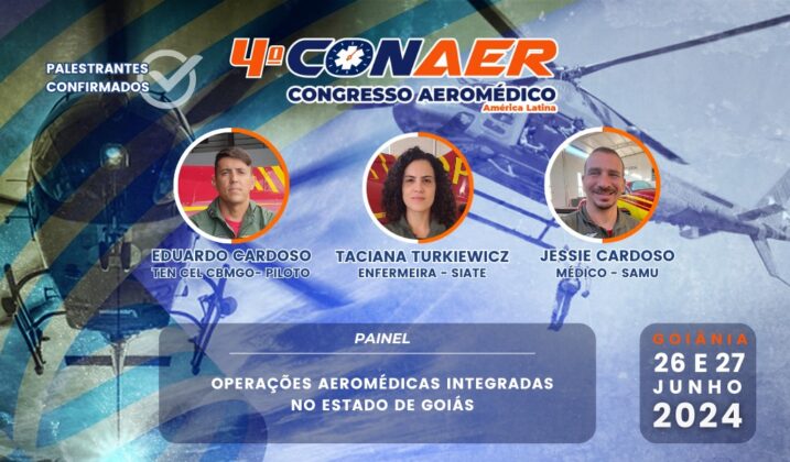 Operações aeromédicas integradas no estado de Goiás será tema de painel no 4º CONAER