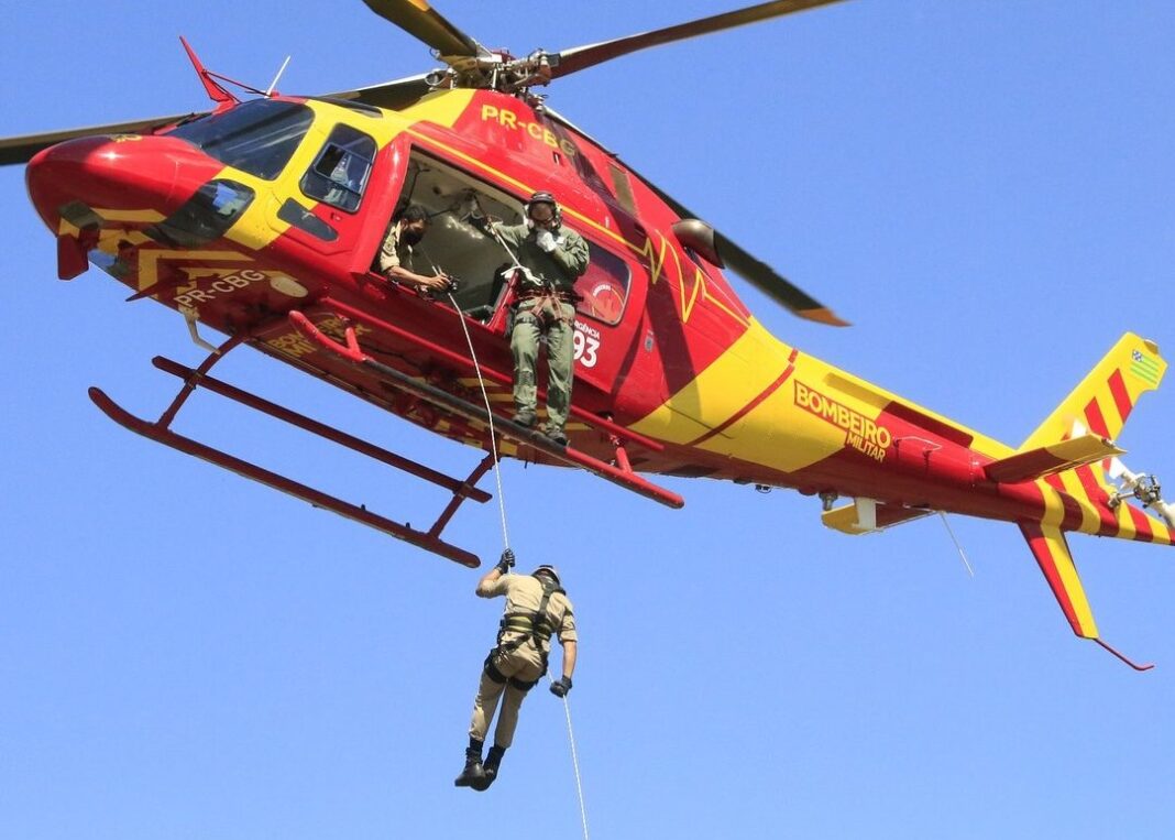 Bombeiro 01 completa 3.000 horas de voo em serviços prestados à população de Goiás