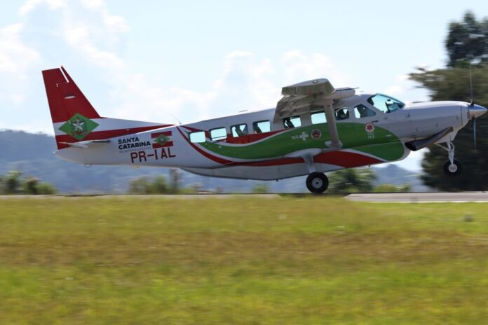 Serviço Aeromédico em Santa Catarina: atendimento aéreo a 20 minutos de distância para todos os catarinenses. Foto: Ricardo Wolffenbuttel | SECOM.