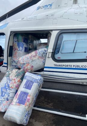 Omni T&aacute;xi A&eacute;reo disponibilizou helic&oacute;pteros para o Rio Grande do Sul.