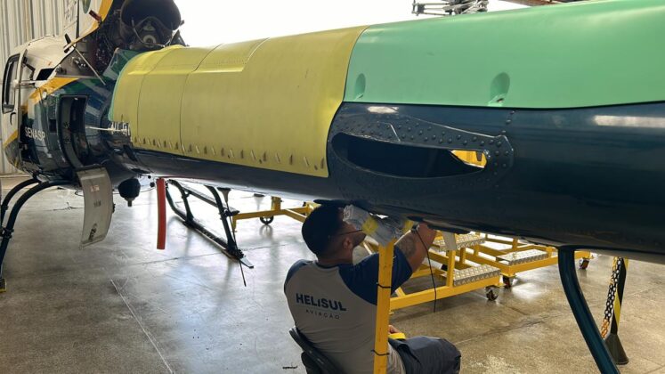 Helic&oacute;ptero do CIOPAER do Mato Grosso recebe sistema de aprimoramento do rotor de cauda