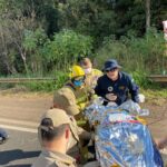 Grave acidente na BR-376 mobiliza dois helicópteros do SAMU. Foto: SAMU.