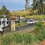 Grave acidente na BR-376 mobiliza dois helicópteros do SAMU. Foto: SAMU.