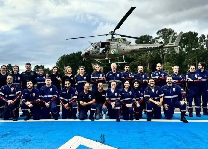 Serra Catarinense terá serviço aeromédico inédito durante a temporada de inverno. Foto: BAPM. Serra Catarinense terá serviço aeromédico inédito durante a temporada de inverno. Foto: BAPM.