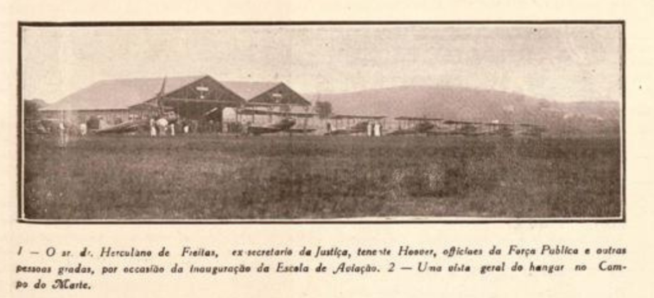 Hangar e aeronaves da Escola de Avia&ccedil;&atilde;o da FPSP.