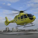 Na França, 63 helicópteros são operados em nome do SAMU