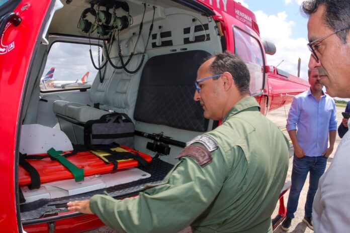 Governo de Sergipe inicia tratativas para ampliação do serviço aeromédico. Foto: Mario Sousa. Governo de Sergipe inicia tratativas para ampliação do serviço aeromédico. Foto: Mario Sousa.