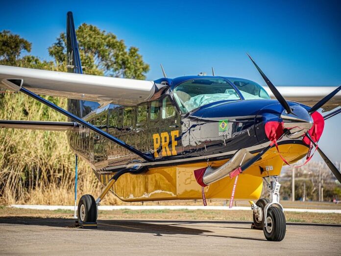 Polícia Rodoviária Federal recebe quatro novos aviões Grand Caravan EX. Foto: Everton Ubal/MJSP. Polícia Rodoviária Federal recebe quatro novos aviões Grand Caravan EX. Foto: Everton Ubal/MJSP.