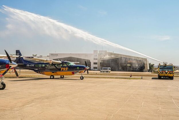 Pol&iacute;cia Rodovi&aacute;ria Federal recebe quatro novos avi&otilde;es Grand Caravan EX. Foto: Everton Ubal/MJSP.