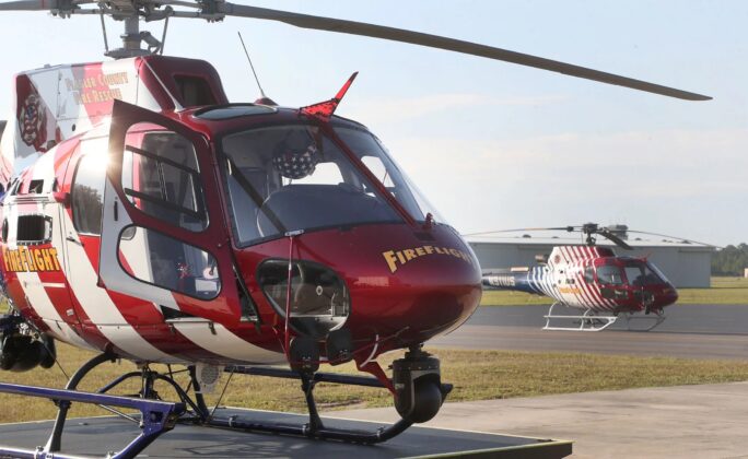 Condado de Flagler recebe novo helic&oacute;ptero H125 para opera&ccedil;&otilde;es policiais, de resgate e combate a inc&ecirc;ndios. Foto: David Tucker\News-Journal.