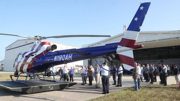 Condado de Flagler recebe novo helic&oacute;ptero H125 para opera&ccedil;&otilde;es policiais, de resgate e combate a inc&ecirc;ndios. Foto: David Tucker\News-Journal.