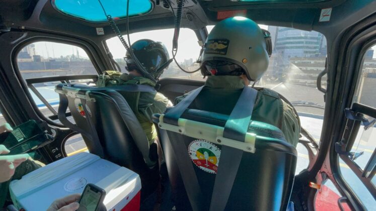 Helicópteros da PM superam 900 missões de transporte de órgãos para transplantes