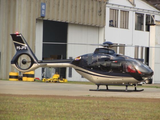 Novo H135 da Secretaria de Defesa Social de Pernambuco dever&aacute; ser entregue oficialmente em breve. Foto: Gabriel Souza.