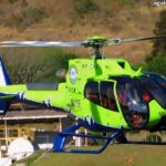 Novo helicóptero monomotor, Airbus EC 130 T2 (H130), adquirido pela Secretaria de Saúde (SES) em treinamento com os pilotos em Itajubá, MG. Foto: Gabriel Souza. @gabrielll_spotter