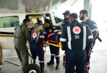 Governo do Amapá realiza treinamento de profissionais do SAMU para operações aeromédicas Governo do Amapá realiza treinamento de profissionais do Samu para operações aeromédicas. Foto: Gabriel Maciel/Sesa.