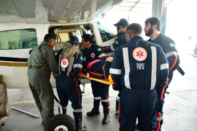 Governo do Amap&aacute; realiza treinamento de profissionais do Samu para opera&ccedil;&otilde;es aerom&eacute;dicas. Foto: Gabriel Maciel/Sesa.