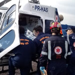 Secretaria da Saúde do Paraná coordena simulado de acidente com múltiplas vítimas em Jandaia do Sul. Foto: SESA.