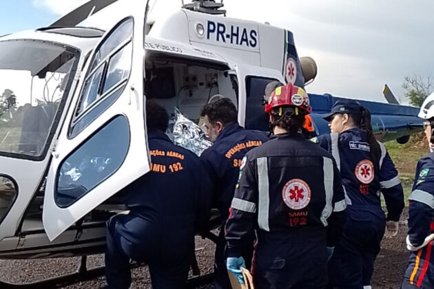 Secretaria da Sa&uacute;de do Paran&aacute; coordena simulado de acidente com m&uacute;ltiplas v&iacute;timas em Jandaia do Sul. Foto: SESA.