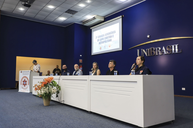 II Jornada Aerom&eacute;dica do SAMU Curitiba, na Unibrasil. Foto: Jos&eacute; Fernando Ogura/SMCS.