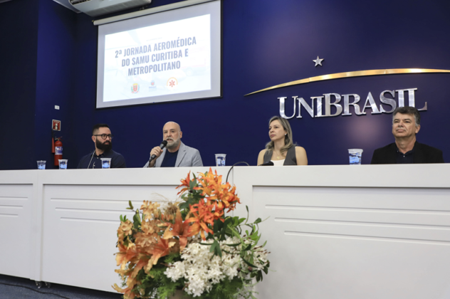II Jornada Aerom&eacute;dica do SAMU Curitiba, na Unibrasil. Foto: Jos&eacute; Fernando Ogura/SMCS.