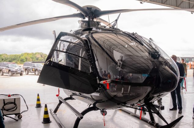 Novo helic&oacute;ptero H135 refor&ccedil;a servi&ccedil;o aerom&eacute;dico do SAMU Alagoas. Foto: Edvan Ferreira / Ag&ecirc;ncia Alagoas