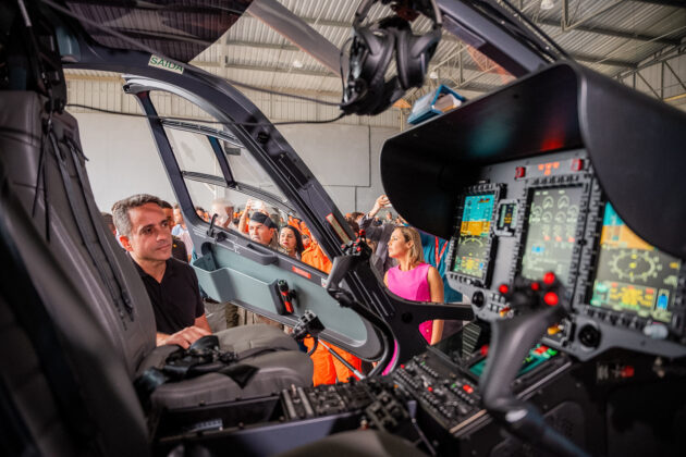 Novo helic&oacute;ptero H135 refor&ccedil;a servi&ccedil;o aerom&eacute;dico do SAMU Alagoas. Foto: Edvan Ferreira / Ag&ecirc;ncia Alagoas