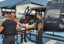 Em dez meses, Departamento Aéreo da SSP do Amazonas realizou 47 resgates aeromédicos Os resgates aconteceram na capital e em municípios do estado. FOTO:DIVULGAÇÃO/ SSP-AM