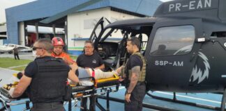 Em dez meses, Departamento Aéreo da SSP do Amazonas realizou 47 resgates aeromédicos Os resgates aconteceram na capital e em municípios do estado. FOTO:DIVULGAÇÃO/ SSP-AM