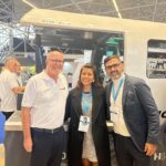 Gledson e Barbara da G2C Eventos com o especialista Ralph Setz  durante o evento.